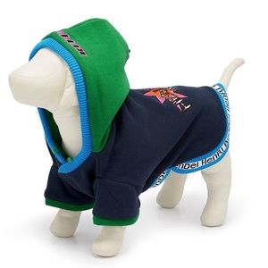 Henri Bendel Dark Blue/Multi Pet Dog Slogans Ruff Life Hoodie Coat Jacket 🐕